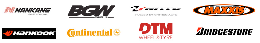 We stock continental, bridgestone, DTM, BG Wheels, Maxxis and much more...